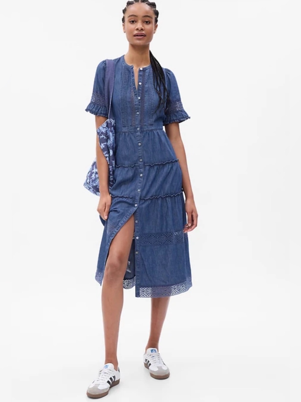 GAP x LoveShackFancy denim midi dress